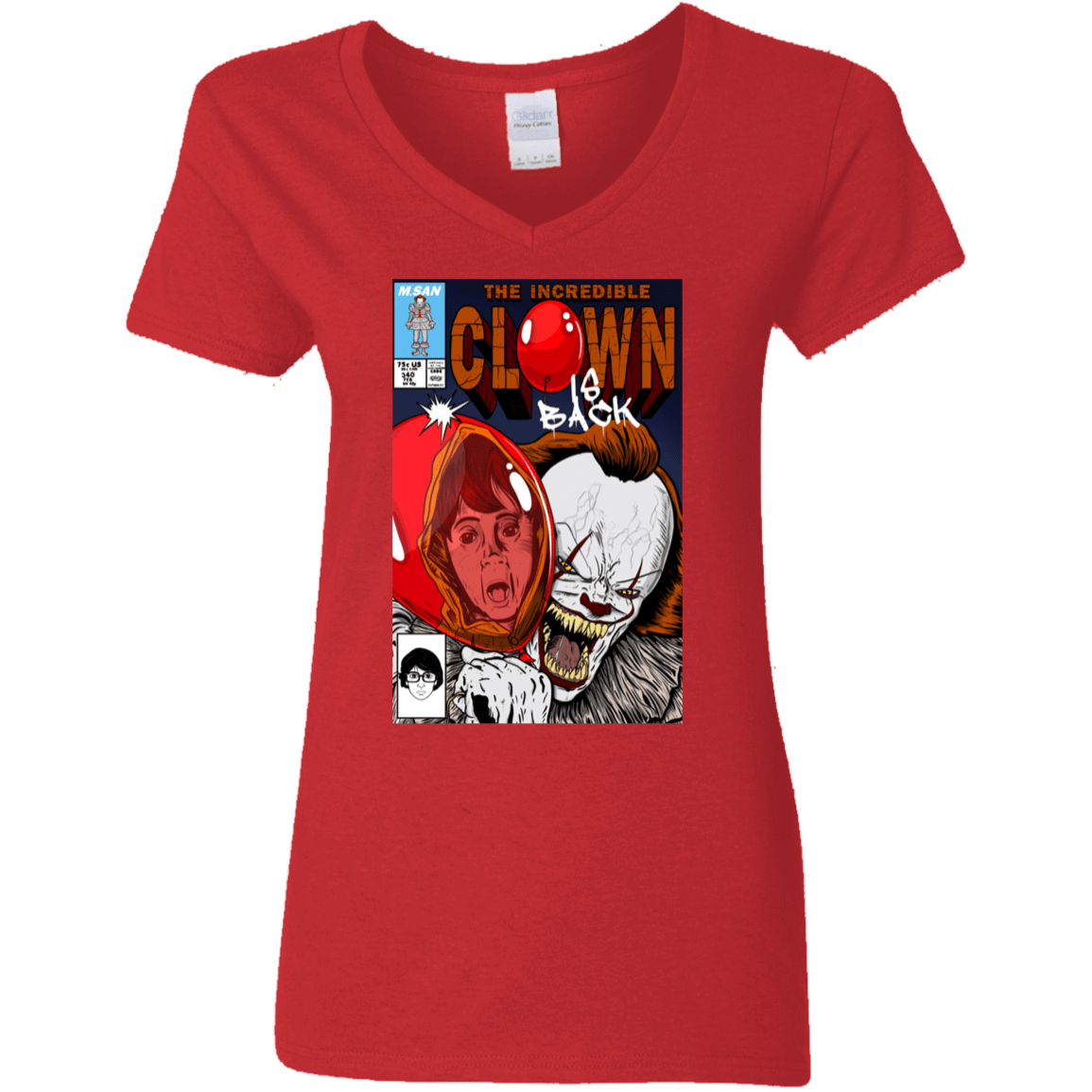 T-Shirts Red / S The Incredible Clown Women's V-Neck T-Shirt