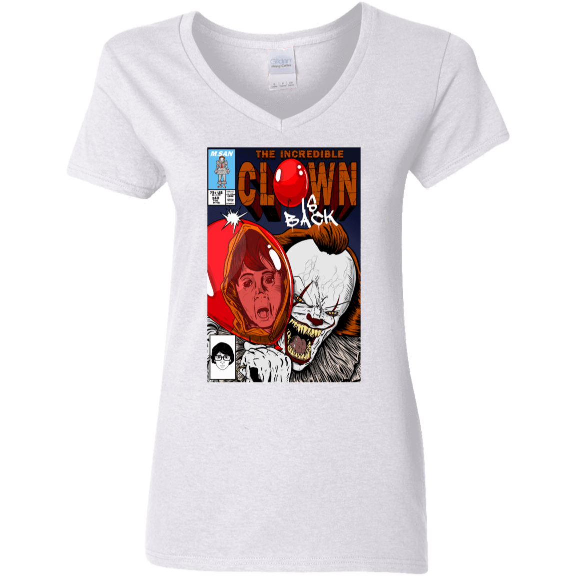 T-Shirts White / S The Incredible Clown Women's V-Neck T-Shirt