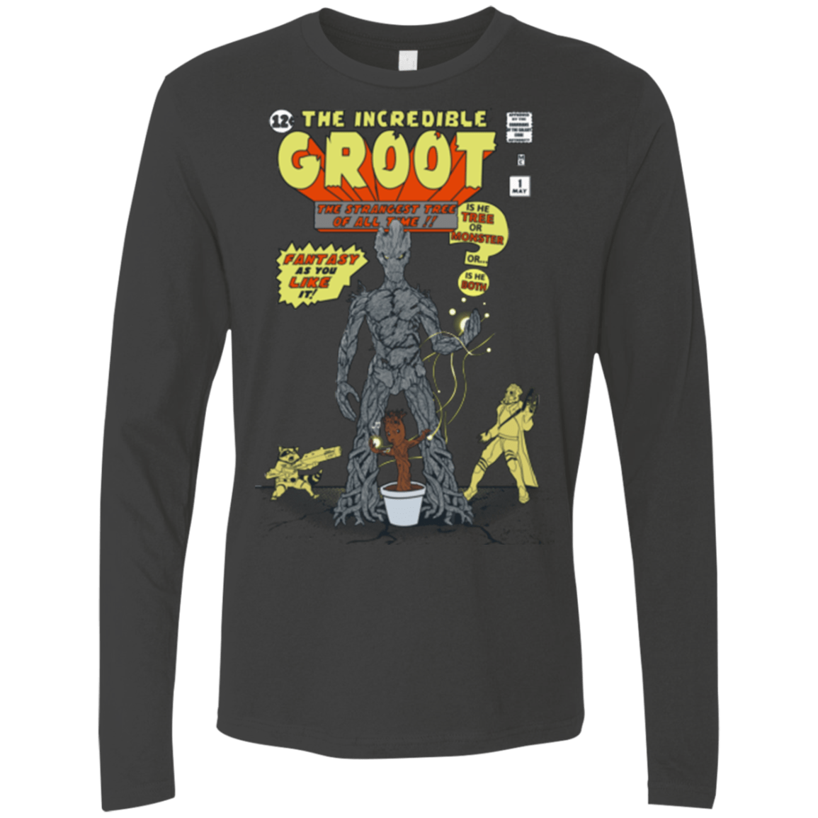 T-Shirts Heavy Metal / Small The Incredible Groot Men's Premium Long Sleeve