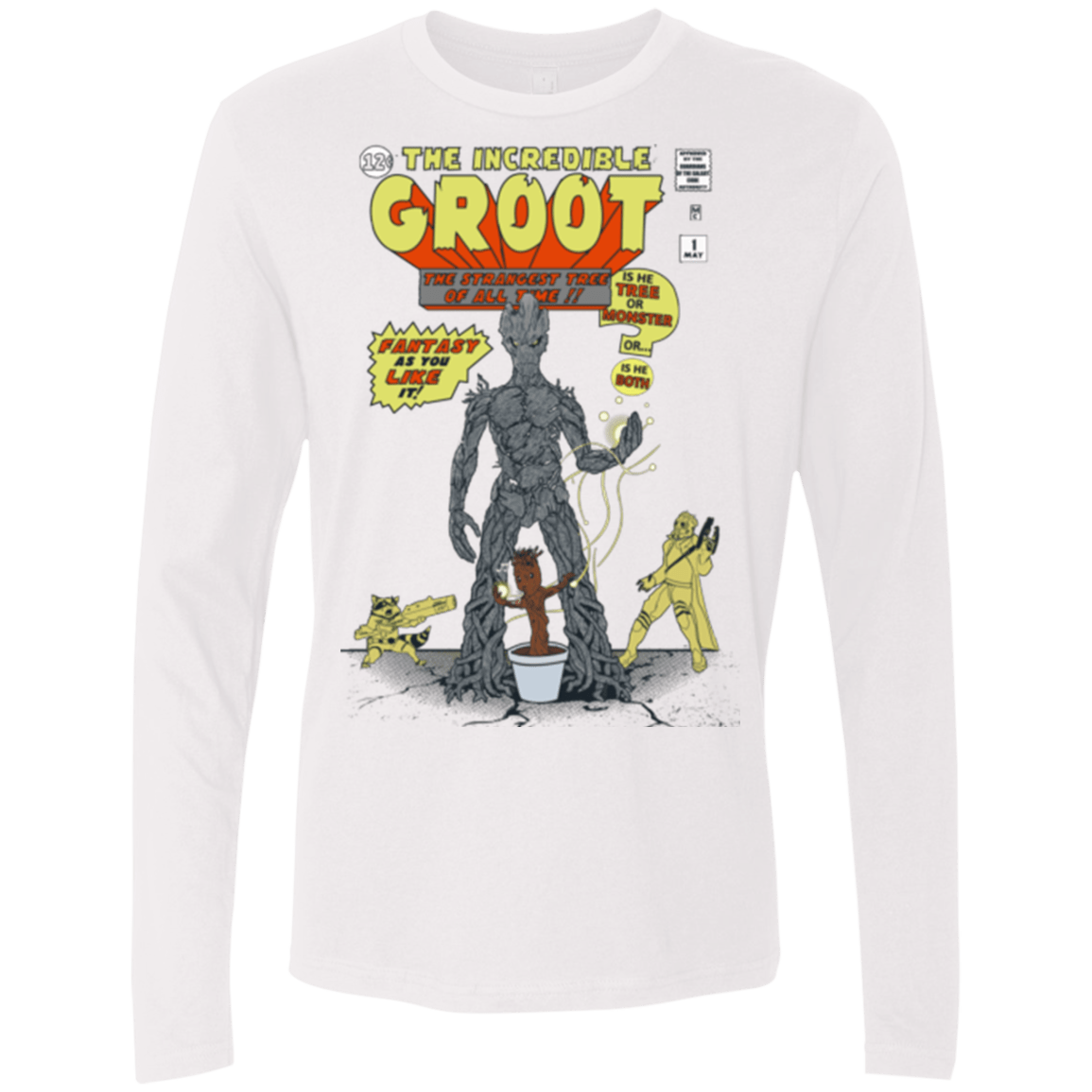 T-Shirts White / Small The Incredible Groot Men's Premium Long Sleeve