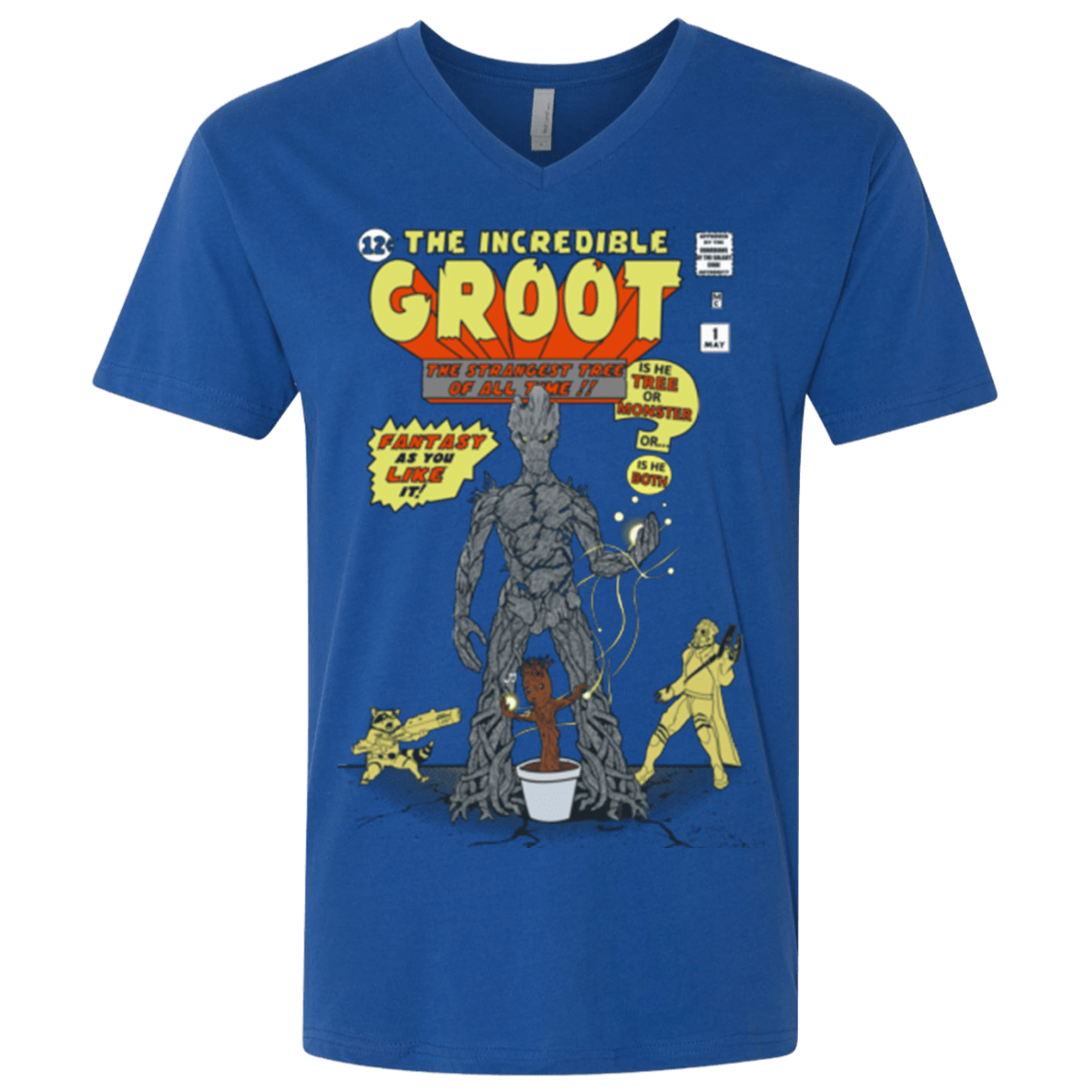 T-Shirts Royal / X-Small The Incredible Groot Men's Premium V-Neck