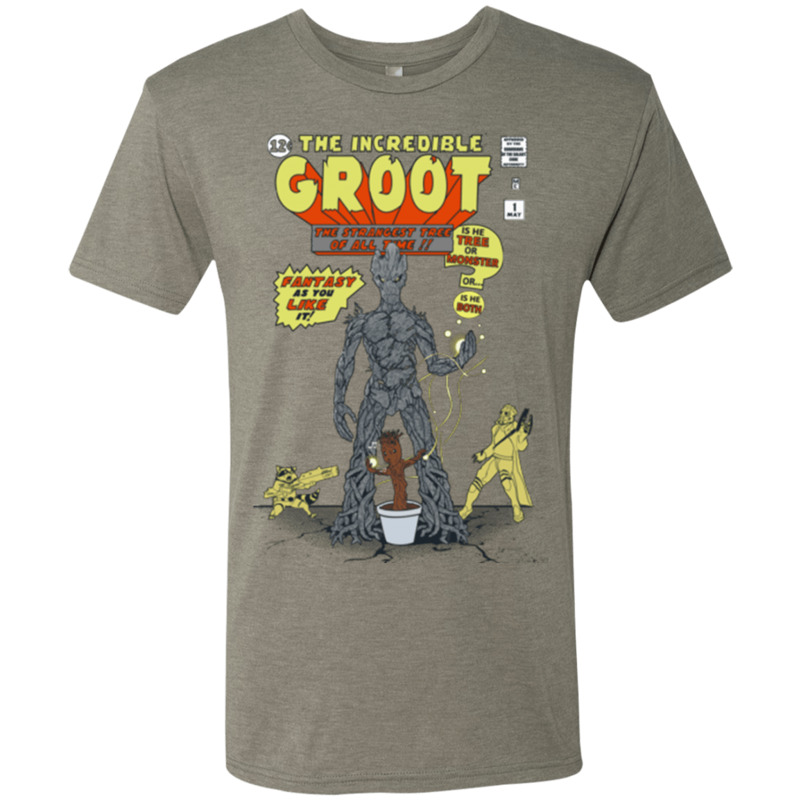 T-Shirts Venetian Grey / Small The Incredible Groot Men's Triblend T-Shirt