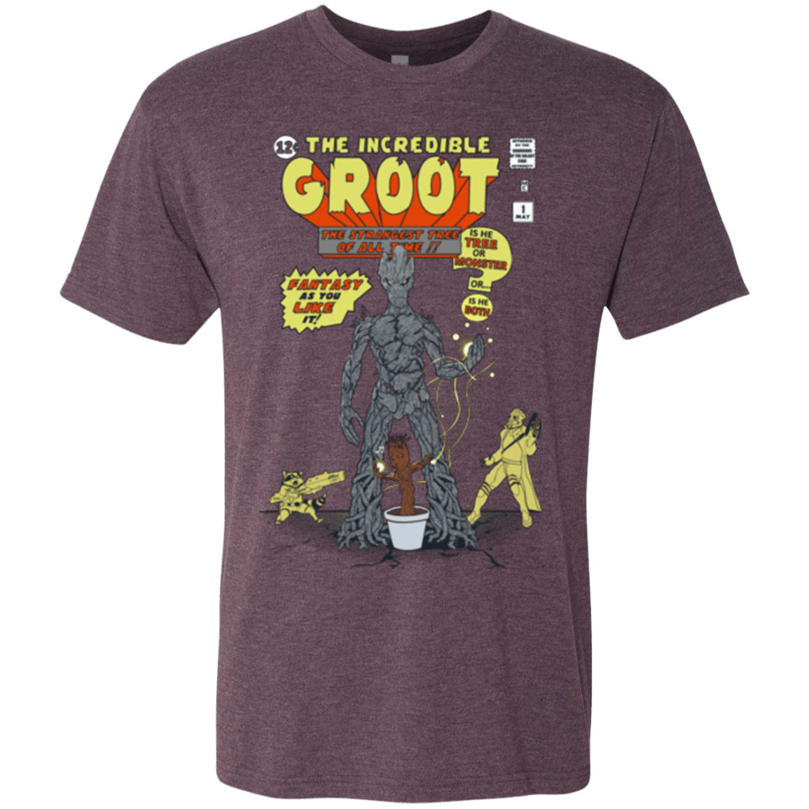 T-Shirts Vintage Purple / Small The Incredible Groot Men's Triblend T-Shirt