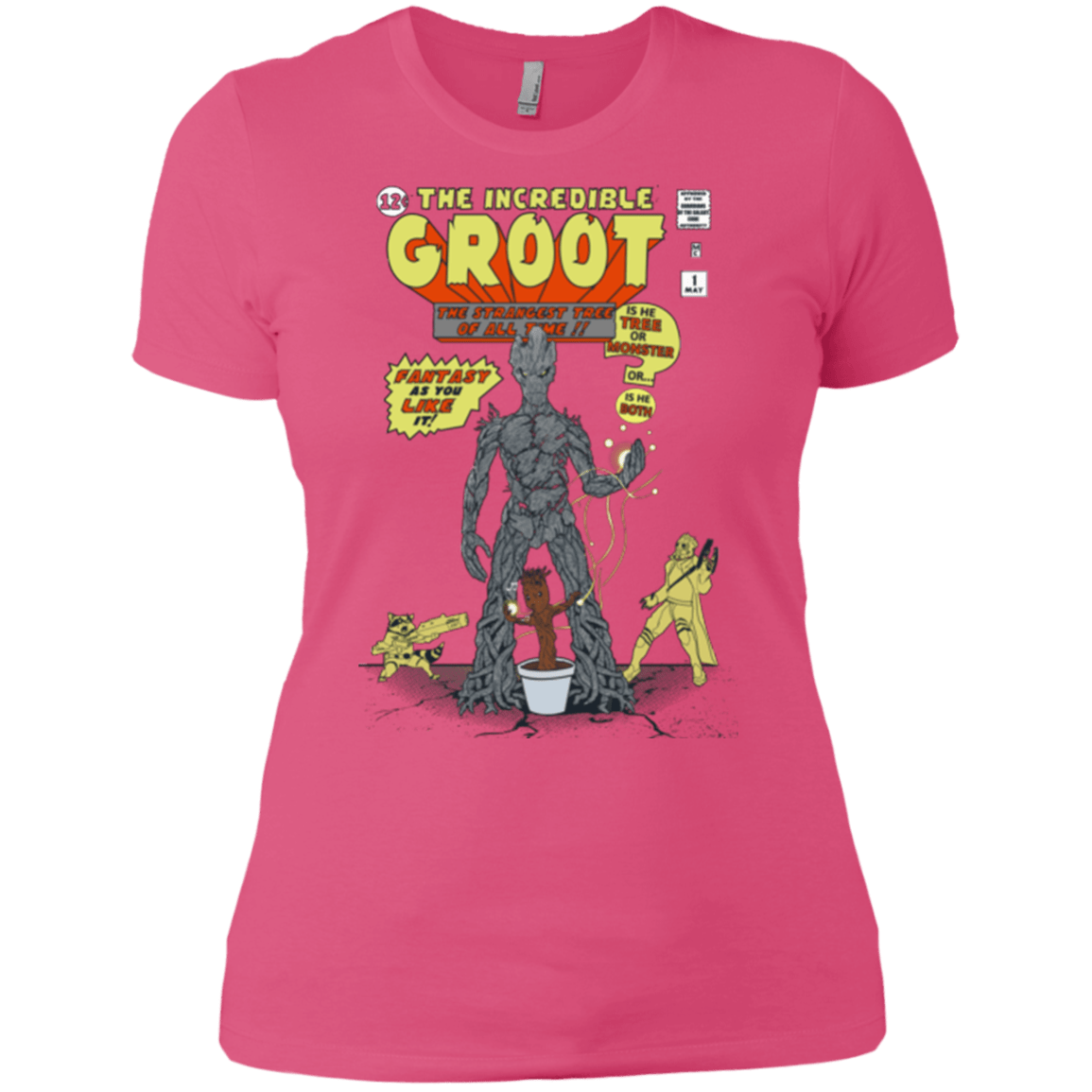 T-Shirts Hot Pink / X-Small The Incredible Groot Women's Premium T-Shirt