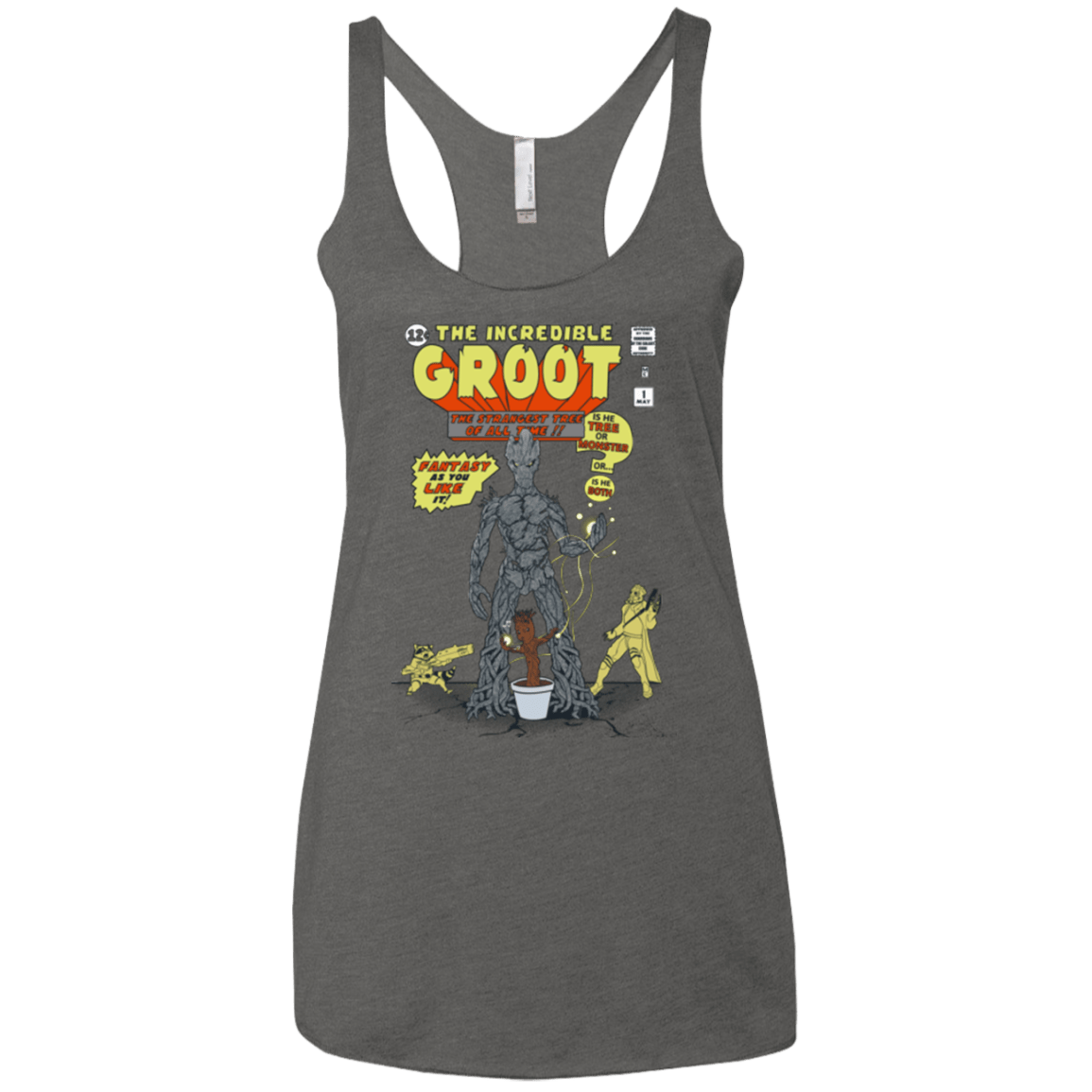 T-Shirts Premium Heather / X-Small The Incredible Groot Women's Triblend Racerback Tank