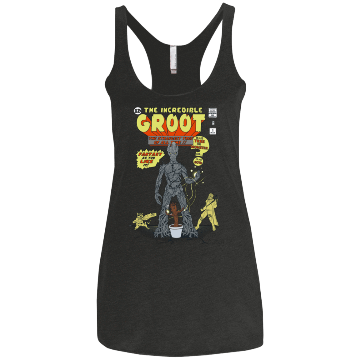 T-Shirts Vintage Black / X-Small The Incredible Groot Women's Triblend Racerback Tank
