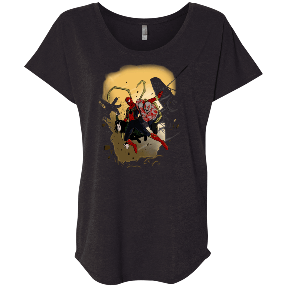 T-Shirts Vintage Black / X-Small The Infinity Spiderman Triblend Dolman Sleeve