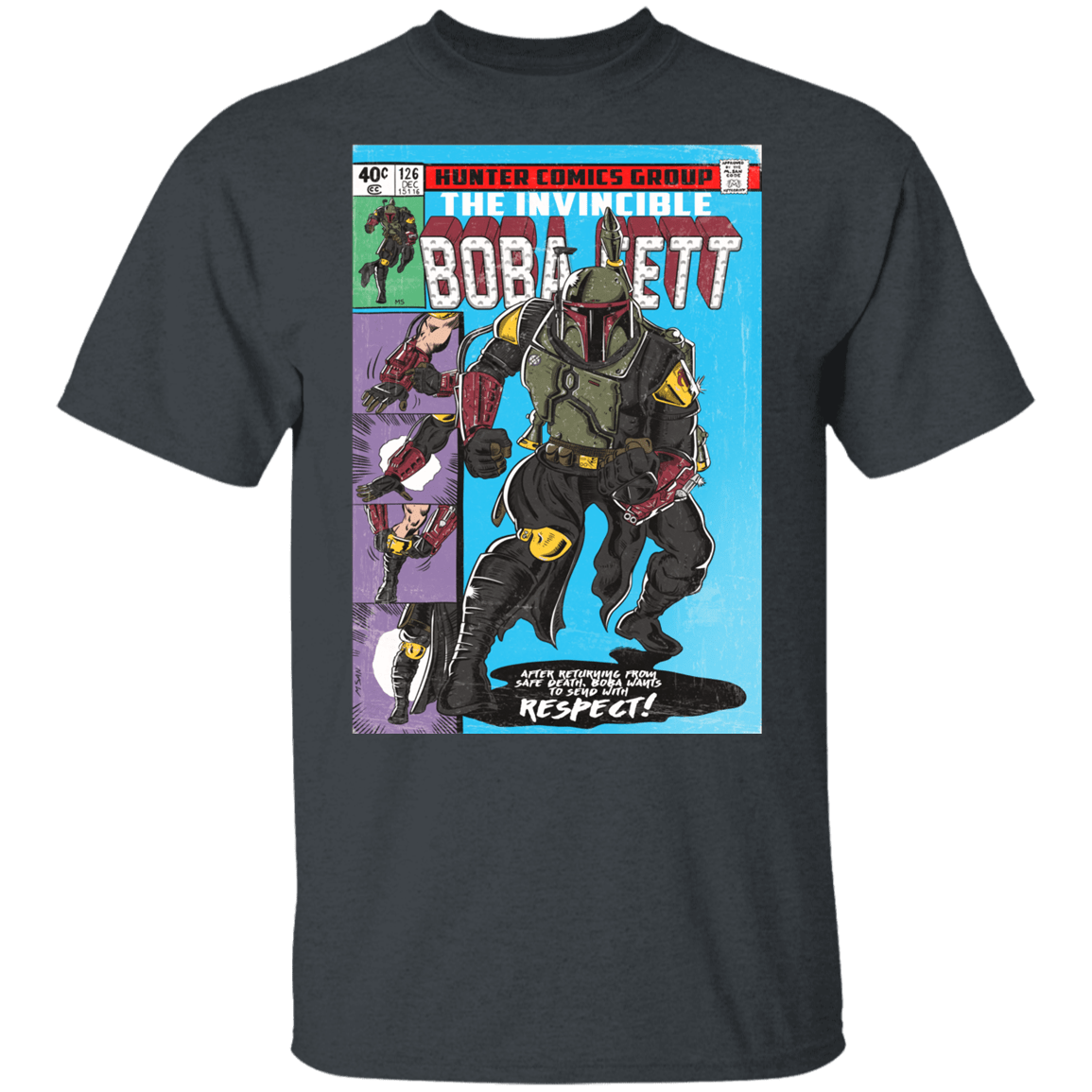 T-Shirts Dark Heather / YXS The Invincible Bounty Hunter Youth T-Shirt