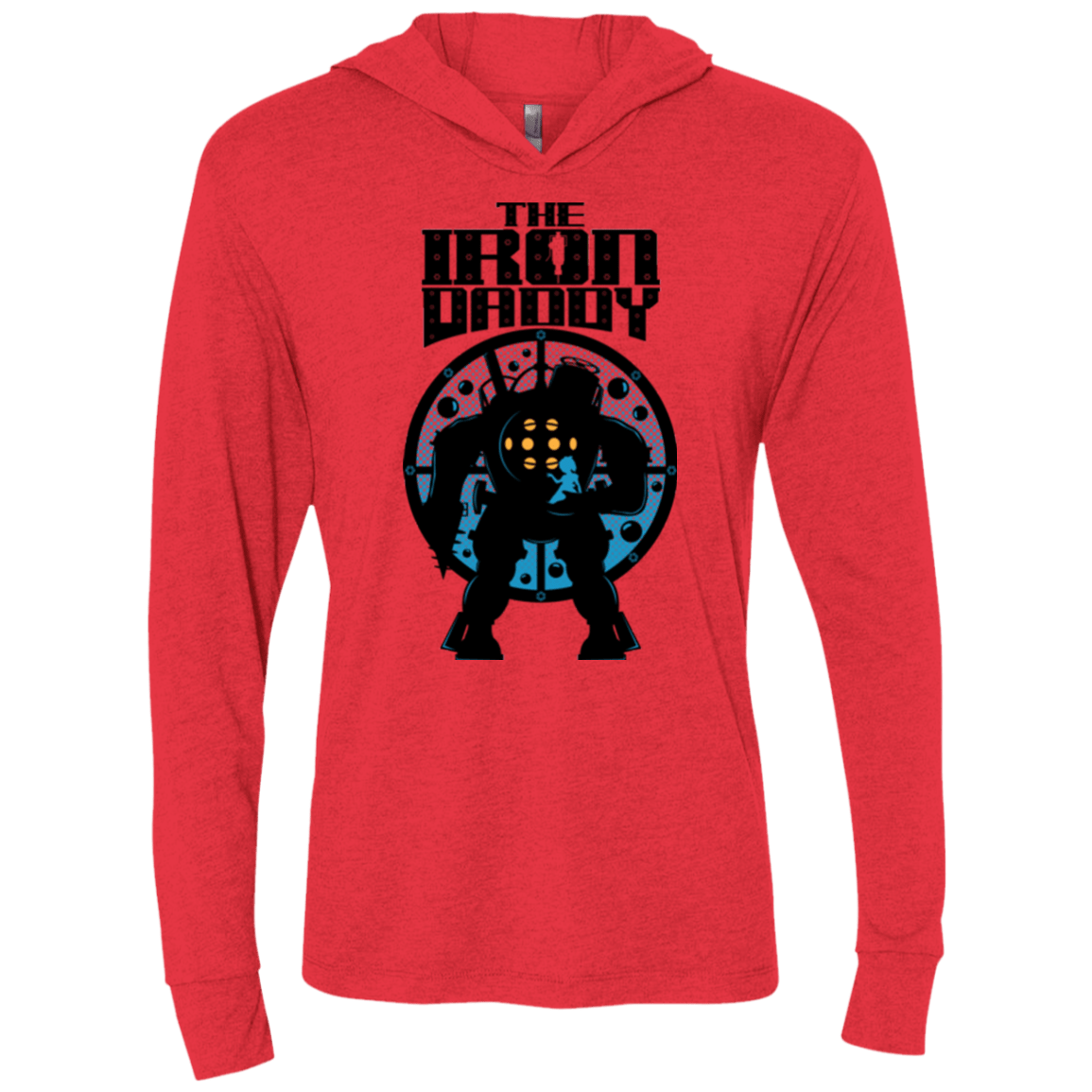 T-Shirts Vintage Red / X-Small The Iron Daddy Triblend Long Sleeve Hoodie Tee