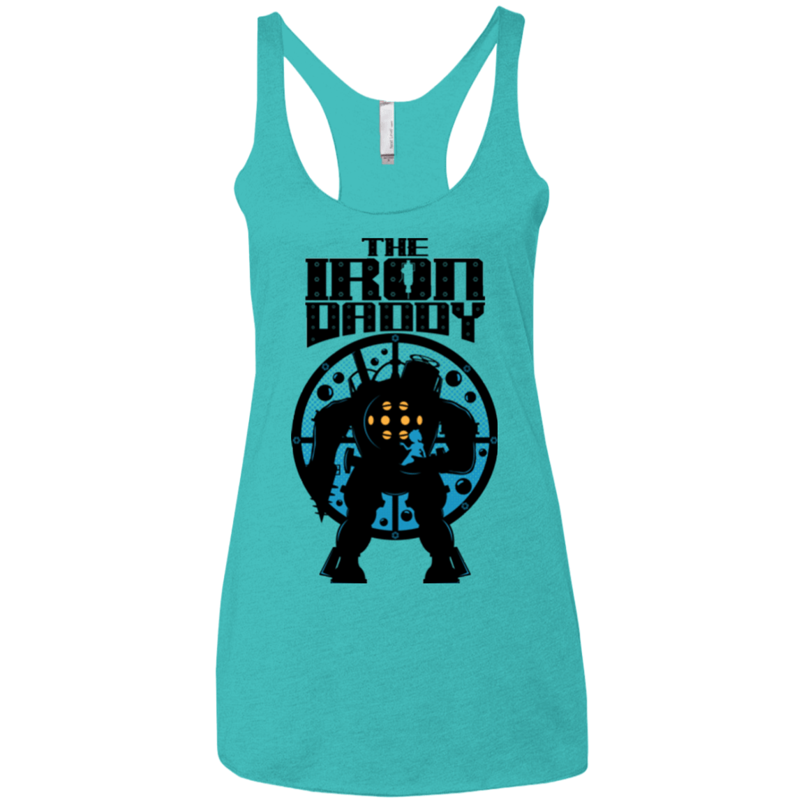 T-Shirts Tahiti Blue / X-Small The Iron Daddy Women's Triblend Racerback Tank