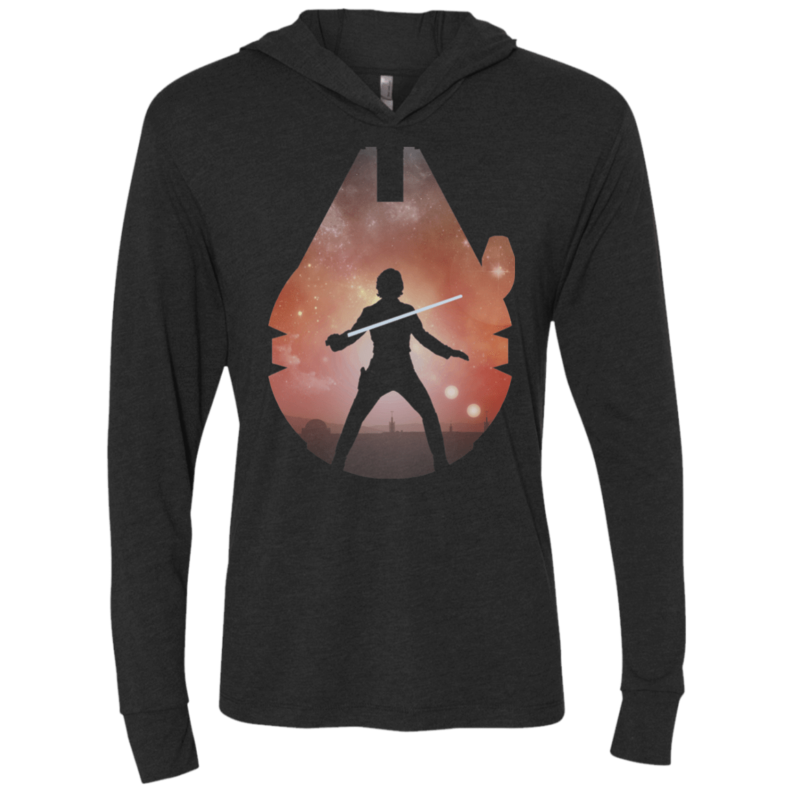 T-Shirts Vintage Black / X-Small The Jedi Triblend Long Sleeve Hoodie Tee