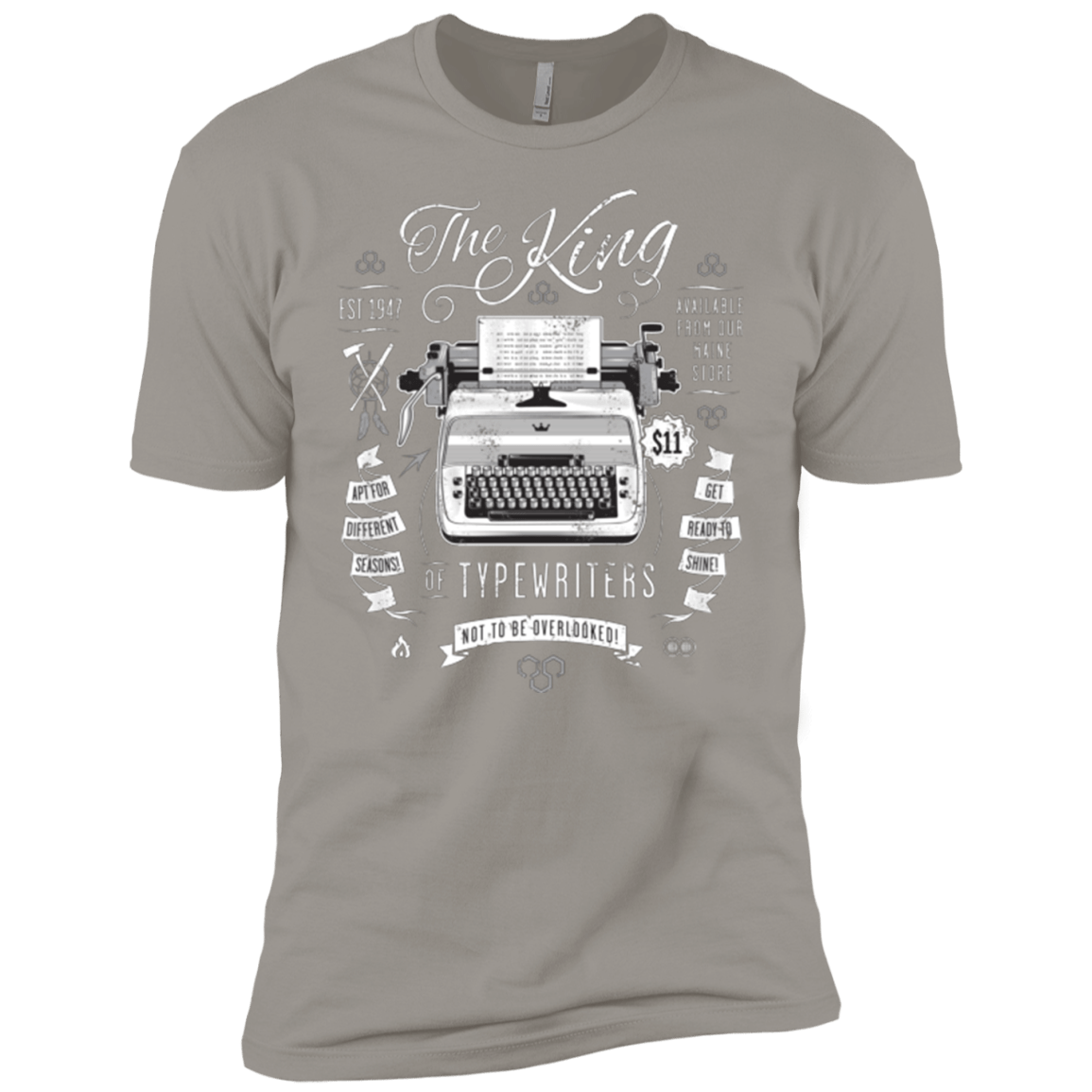 T-Shirts Light Grey / YXS The King of Typewriters Boys Premium T-Shirt