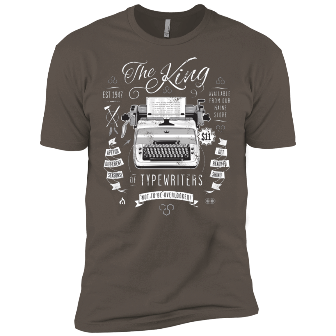 T-Shirts Warm Grey / X-Small The King of Typewriters Men's Premium T-Shirt