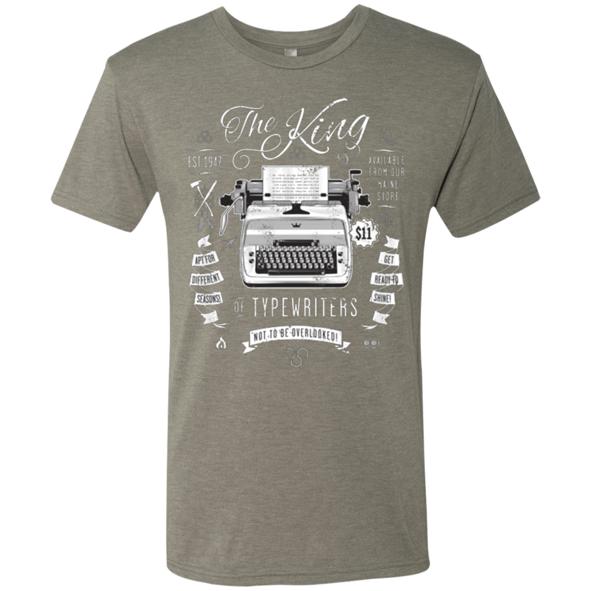 T-Shirts Venetian Grey / Small The King of Typewriters Men's Triblend T-Shirt