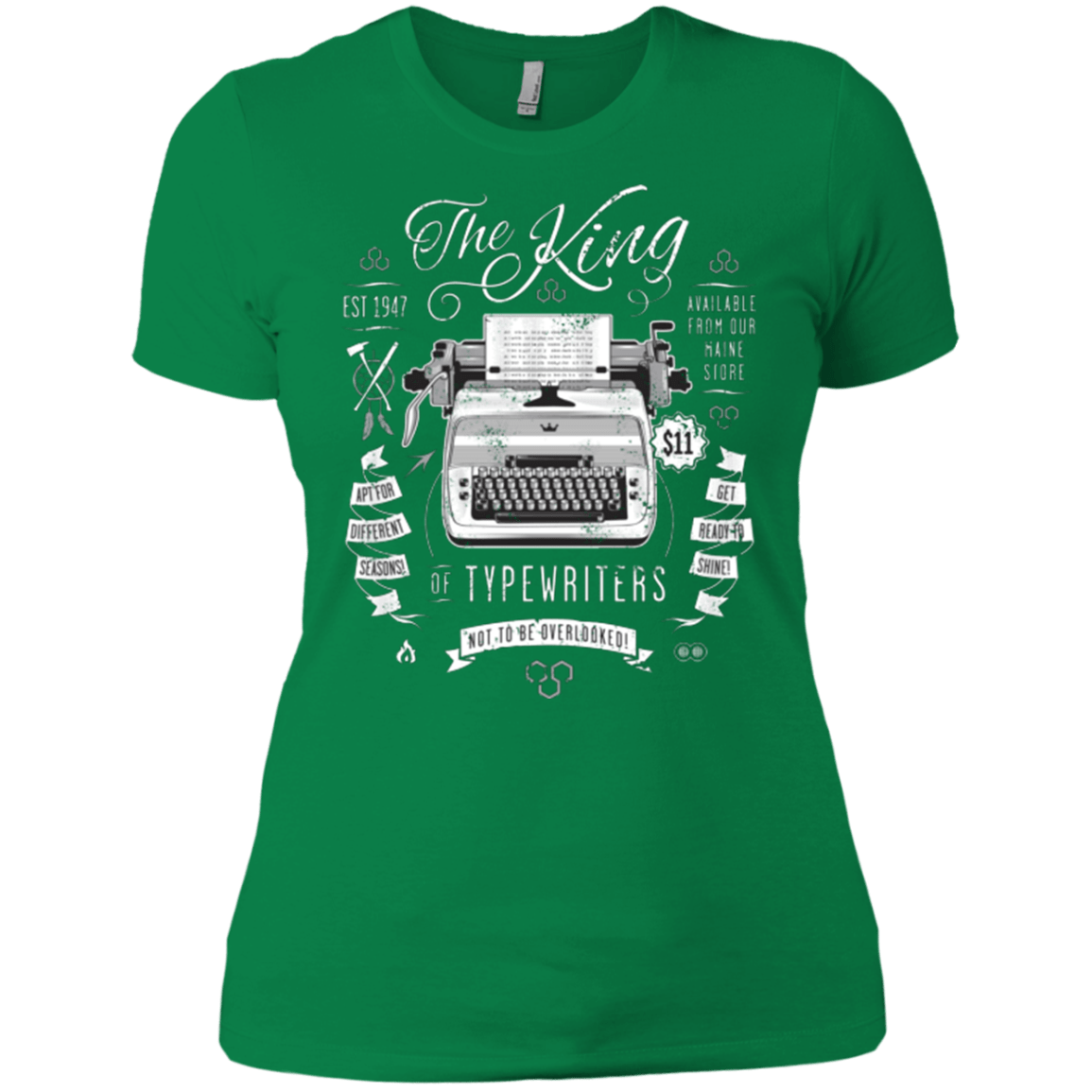 T-Shirts Kelly Green / X-Small The King of Typewriters Women's Premium T-Shirt