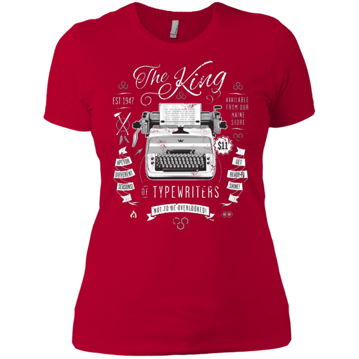 T-Shirts Red / X-Small The King of Typewriters Women's Premium T-Shirt