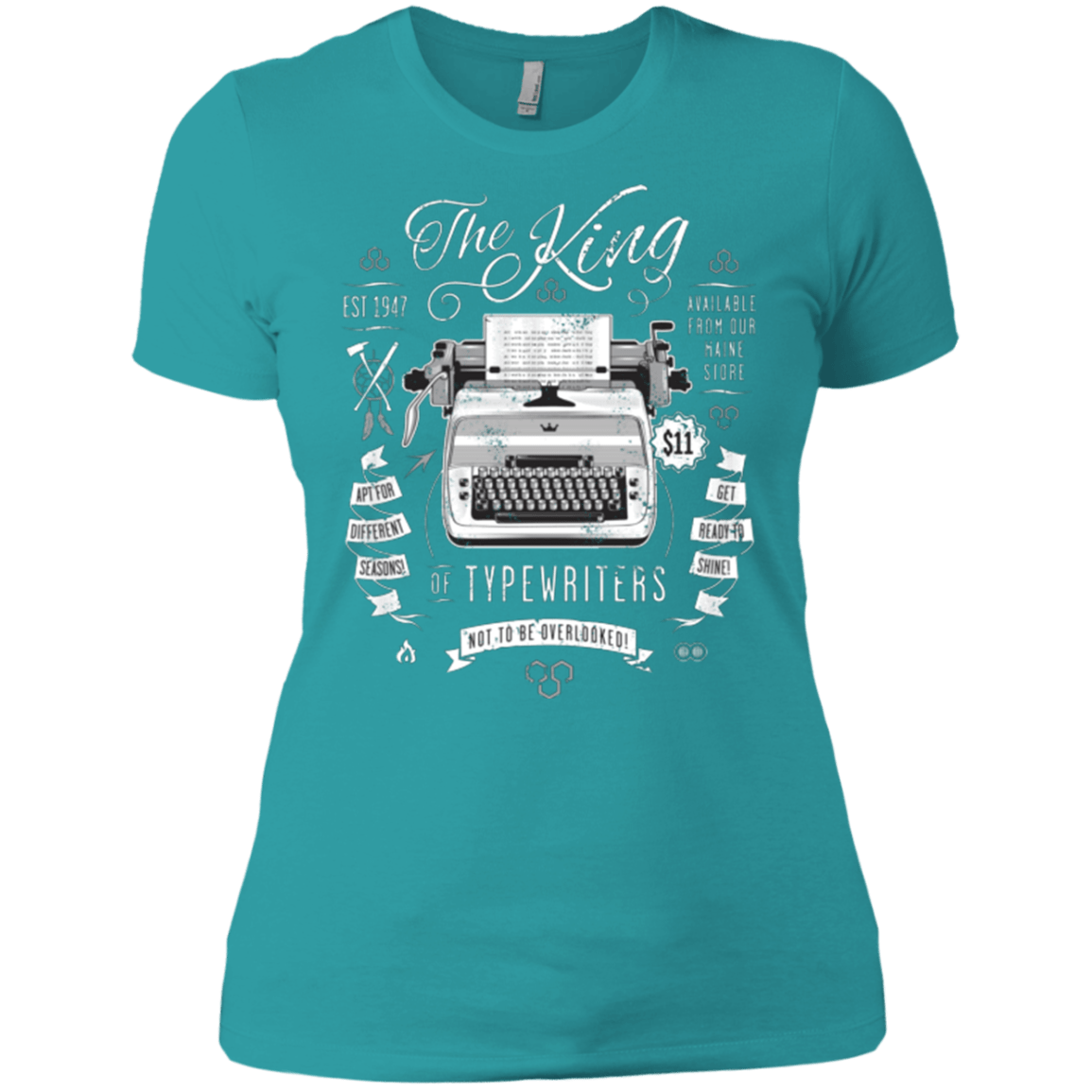 T-Shirts Tahiti Blue / X-Small The King of Typewriters Women's Premium T-Shirt