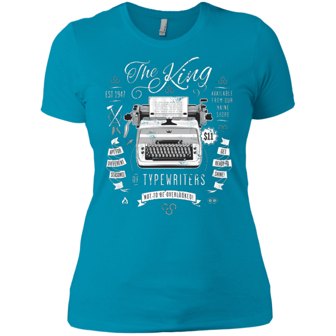 T-Shirts Turquoise / X-Small The King of Typewriters Women's Premium T-Shirt