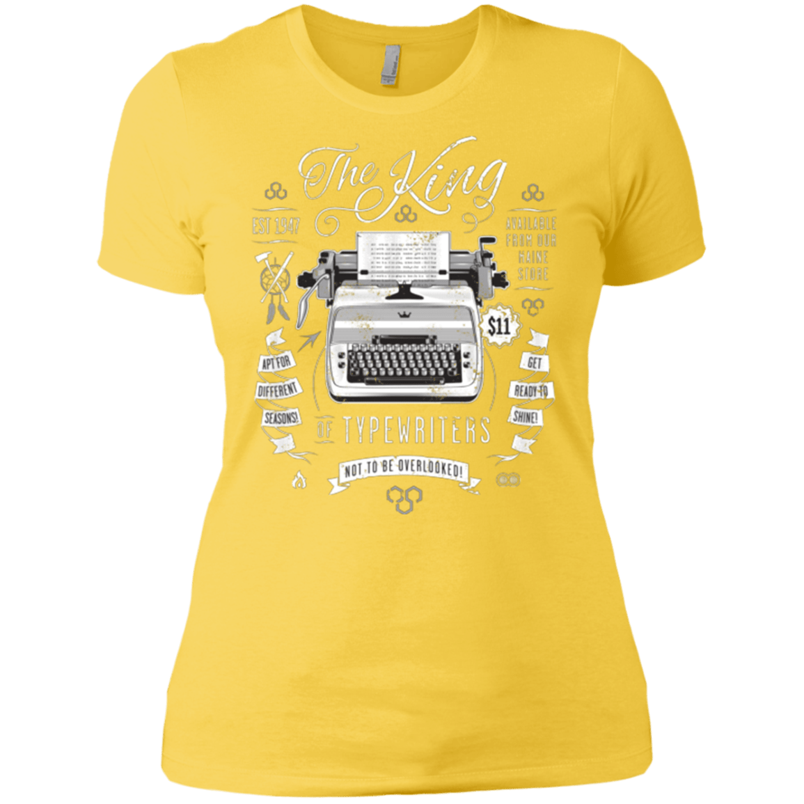 T-Shirts Vibrant Yellow / X-Small The King of Typewriters Women's Premium T-Shirt