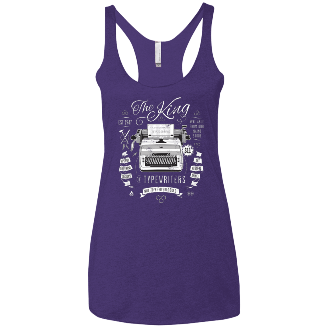 T-Shirts Purple / X-Small The King of Typewriters Women's Triblend Racerback Tank