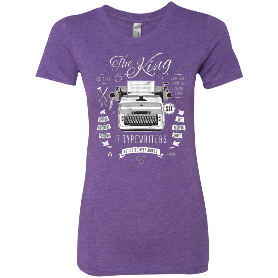 T-Shirts Purple Rush / Small The King of Typewriters Women's Triblend T-Shirt