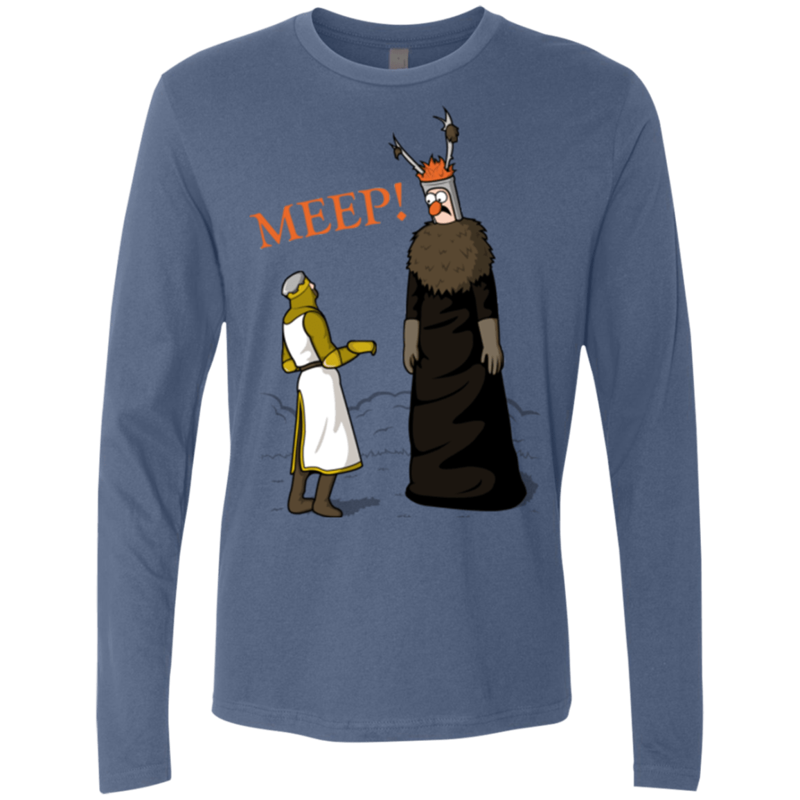 T-Shirts Indigo / Small The Knight Who Says MEEP Men's Premium Long Sleeve