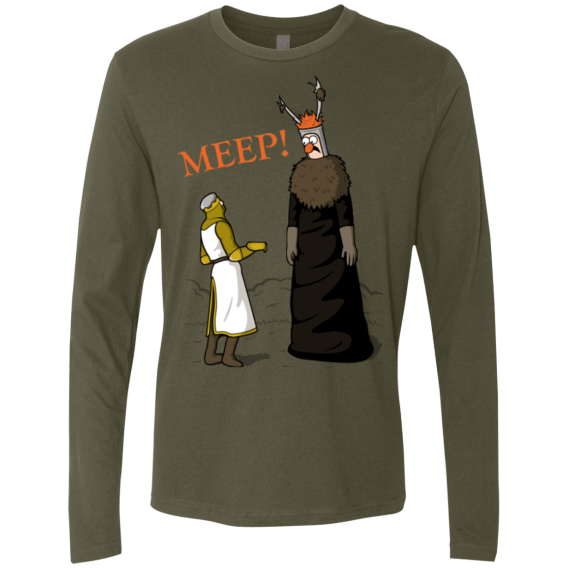 T-Shirts Military Green / Small The Knight Who Says MEEP Men's Premium Long Sleeve
