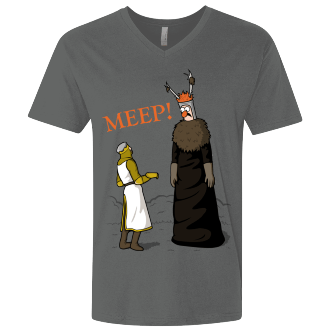 T-Shirts Heavy Metal / X-Small The Knight Who Says MEEP Men's Premium V-Neck
