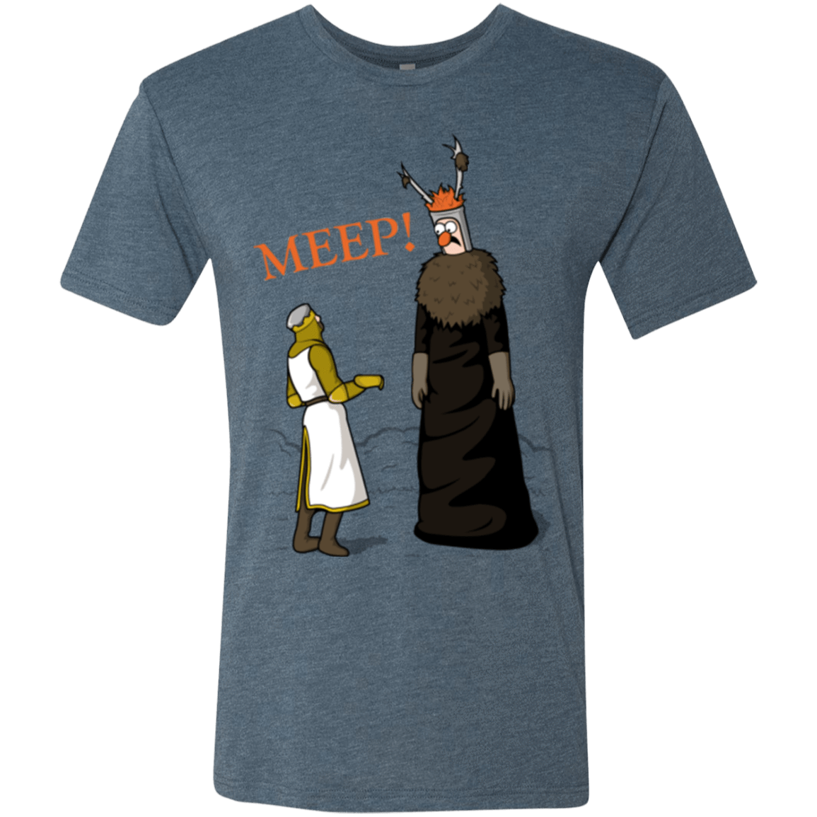 T-Shirts Indigo / Small The Knight Who Says MEEP Men's Triblend T-Shirt
