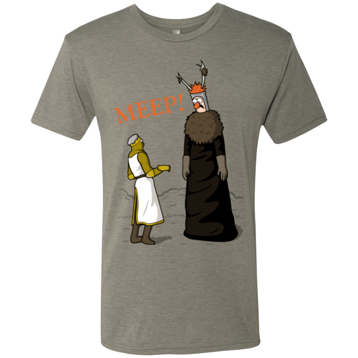 T-Shirts Venetian Grey / Small The Knight Who Says MEEP Men's Triblend T-Shirt