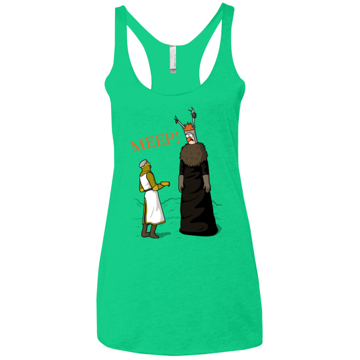 T-Shirts Envy / X-Small The Knight Who Says MEEP Women's Triblend Racerback Tank