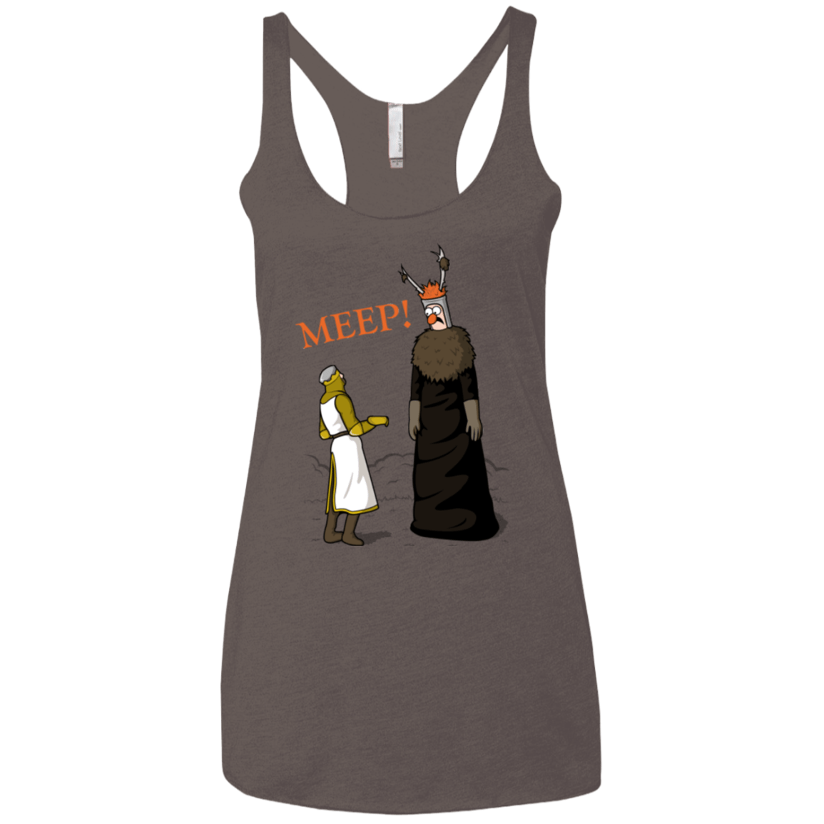 T-Shirts Macchiato / X-Small The Knight Who Says MEEP Women's Triblend Racerback Tank