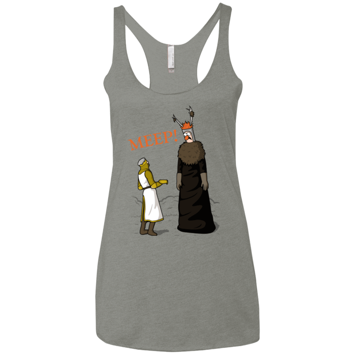 T-Shirts Venetian Grey / X-Small The Knight Who Says MEEP Women's Triblend Racerback Tank