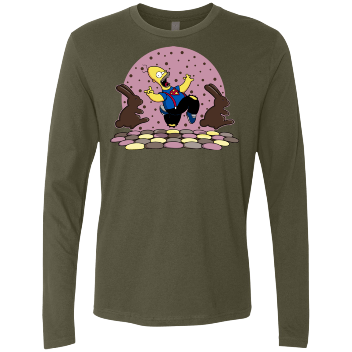 T-Shirts Military Green / Small The Land of Chocolate Men's Premium Long Sleeve