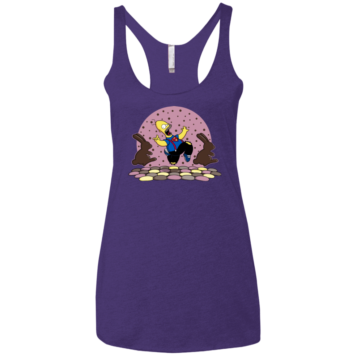 T-Shirts Purple Rush / X-Small The Land of Chocolate Women's Triblend Racerback Tank