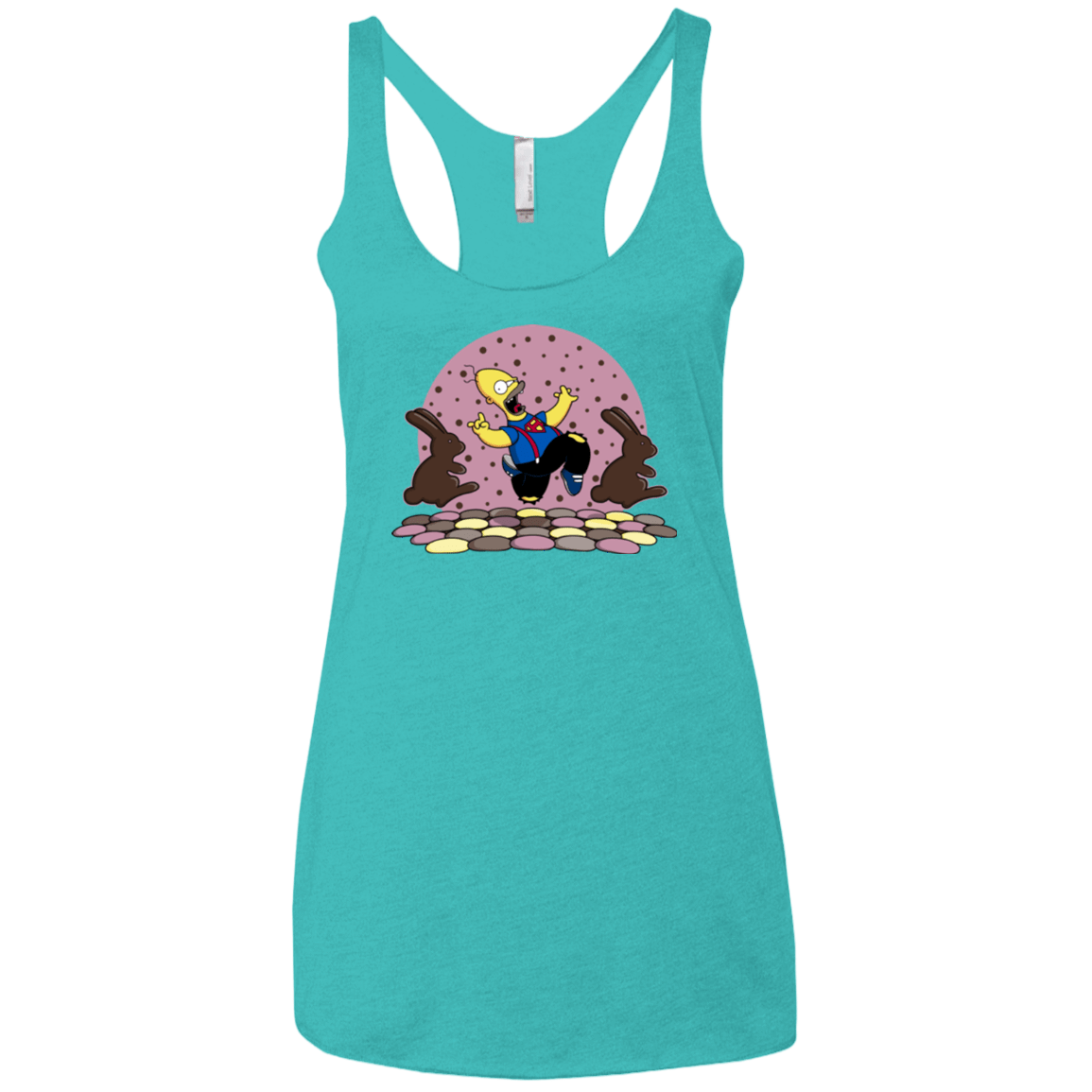 T-Shirts Tahiti Blue / X-Small The Land of Chocolate Women's Triblend Racerback Tank