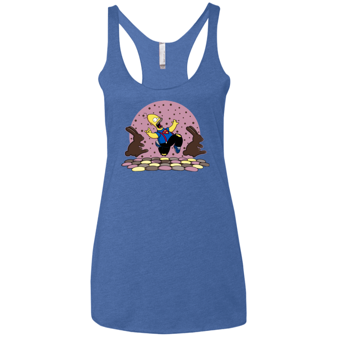 T-Shirts Vintage Royal / X-Small The Land of Chocolate Women's Triblend Racerback Tank