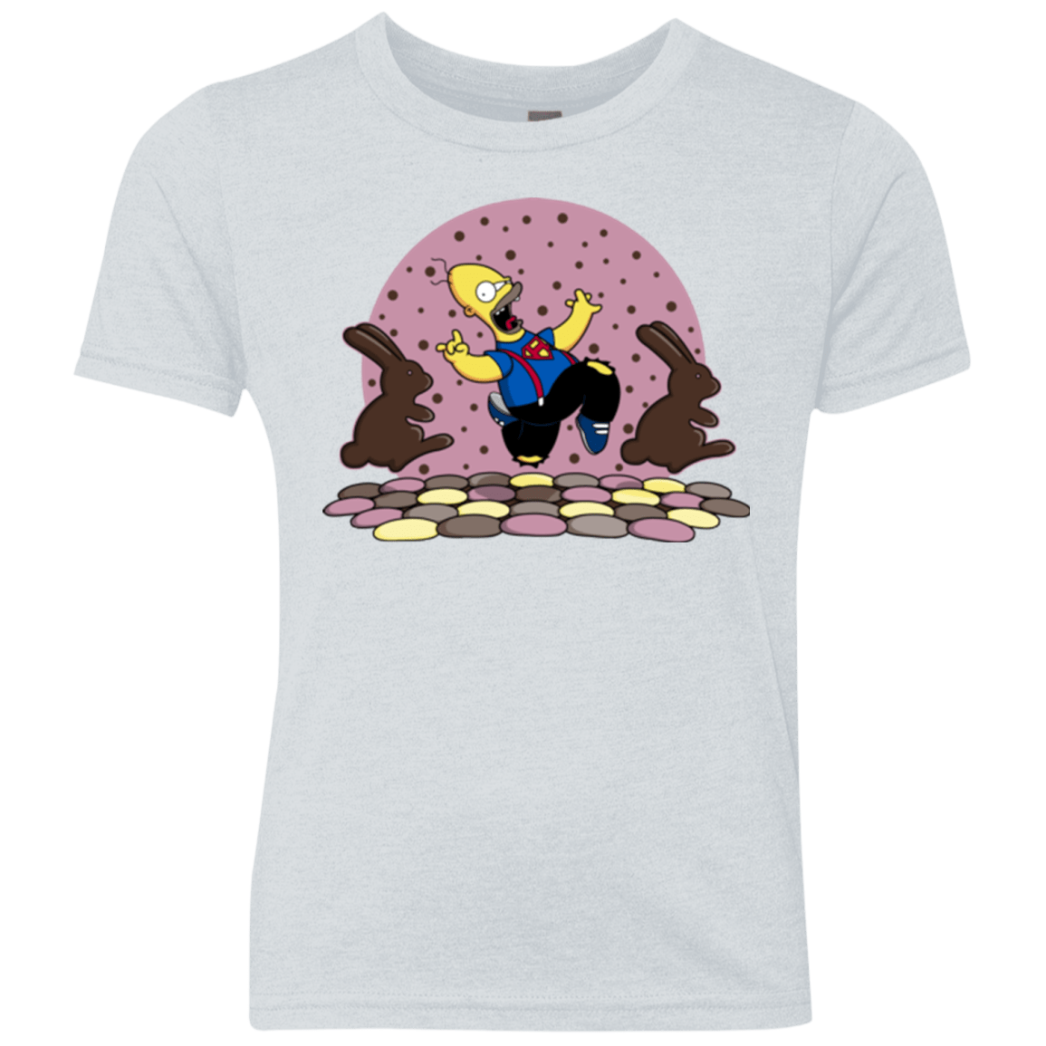 T-Shirts Heather White / YXS The Land of Chocolate Youth Triblend T-Shirt