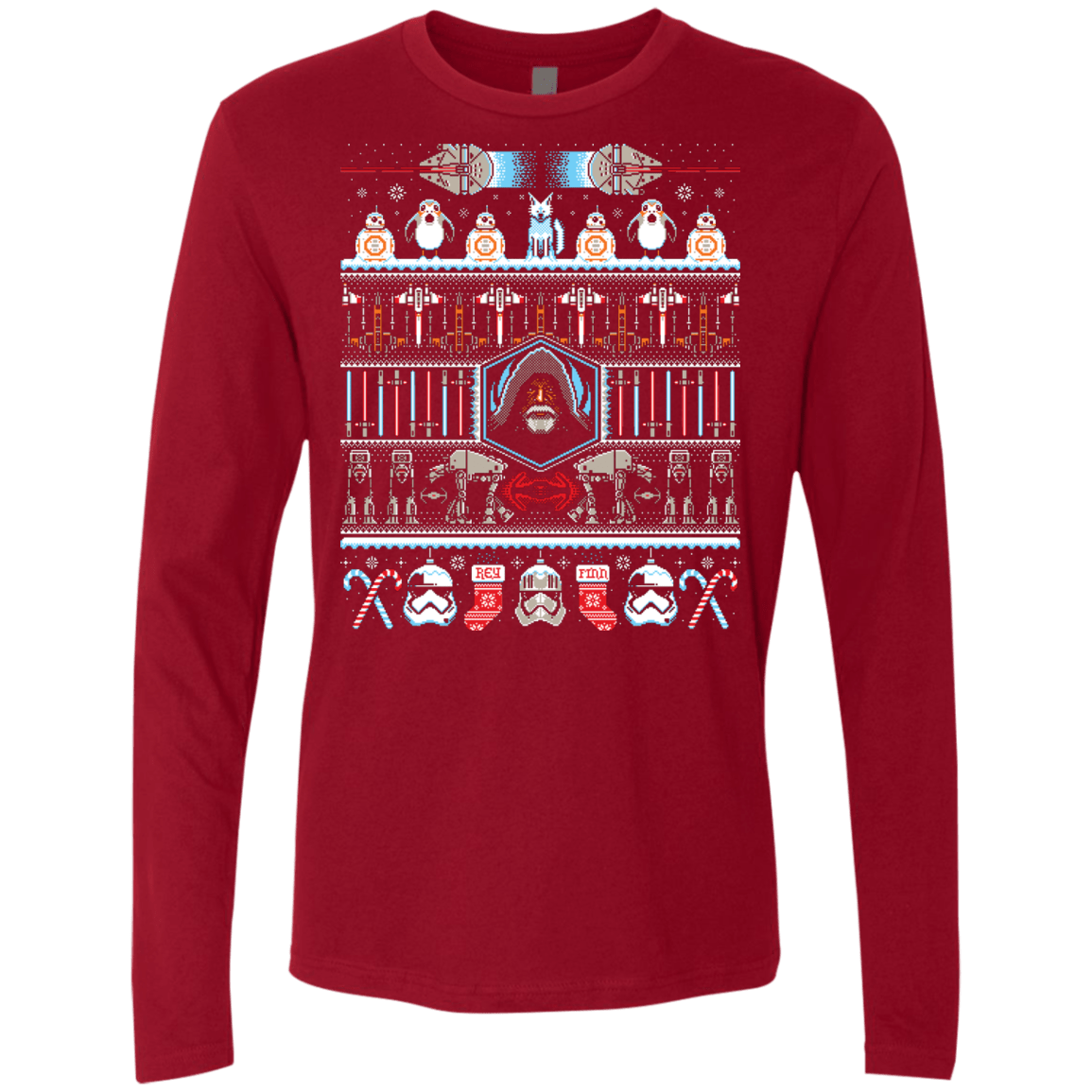 T-Shirts Cardinal / Small The Last Jedi Men's Premium Long Sleeve