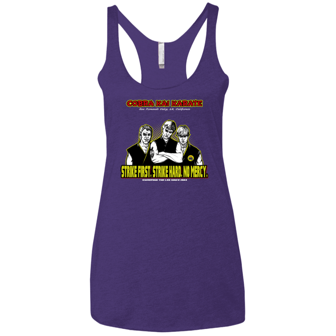 T-Shirts Purple Rush / X-Small The Leg Sweepers Women's Triblend Racerback Tank