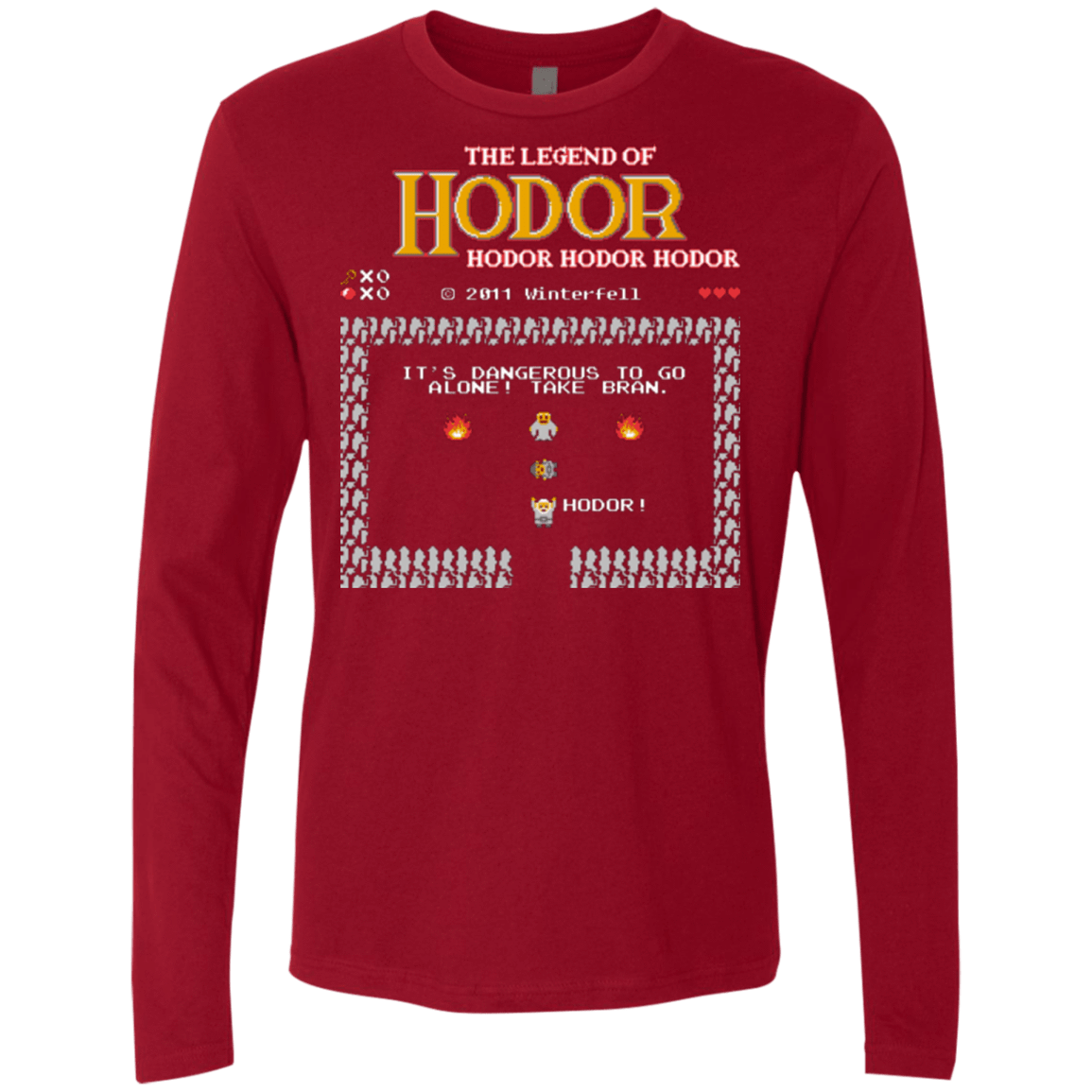 T-Shirts Cardinal / Small The Legend of Hodor Men's Premium Long Sleeve