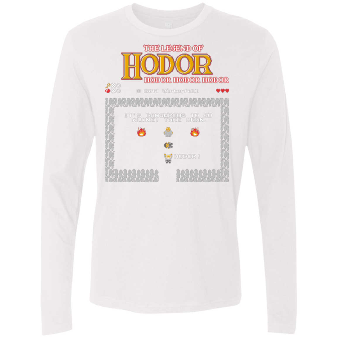 T-Shirts White / Small The Legend of Hodor Men's Premium Long Sleeve