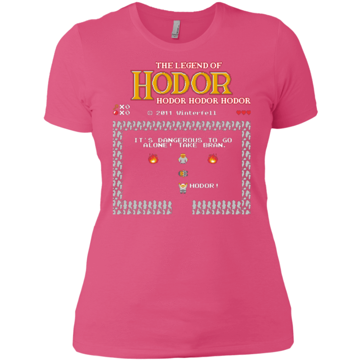 T-Shirts Hot Pink / X-Small The Legend of Hodor Women's Premium T-Shirt