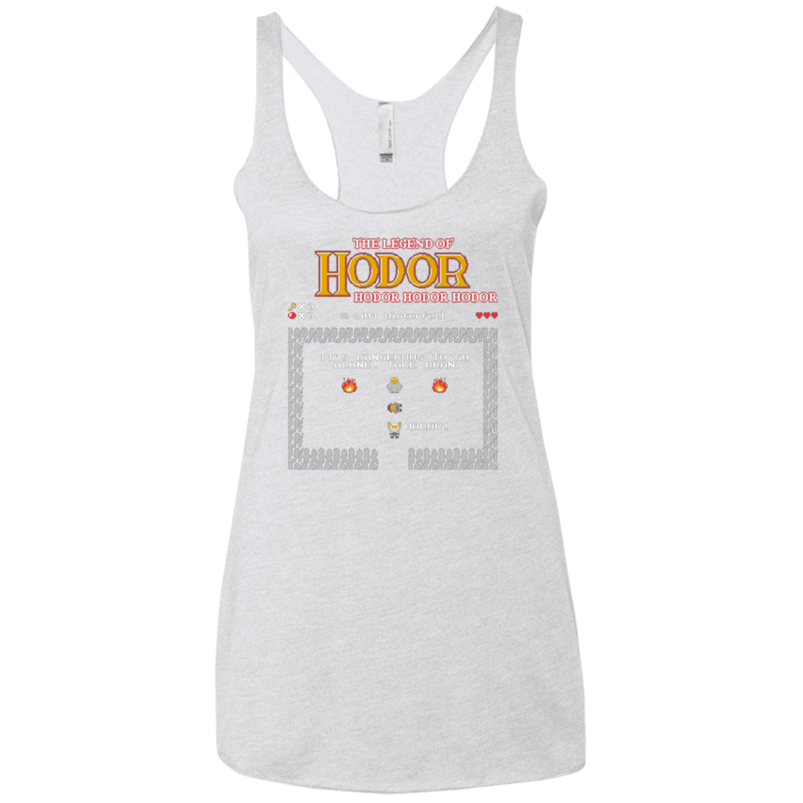 T-Shirts Heather White / X-Small The Legend of Hodor Women's Triblend Racerback Tank