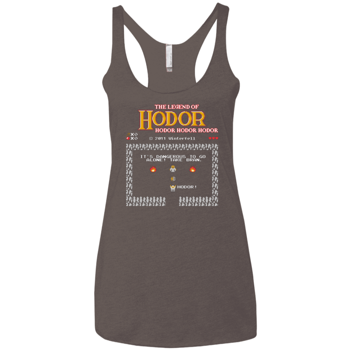 T-Shirts Macchiato / X-Small The Legend of Hodor Women's Triblend Racerback Tank