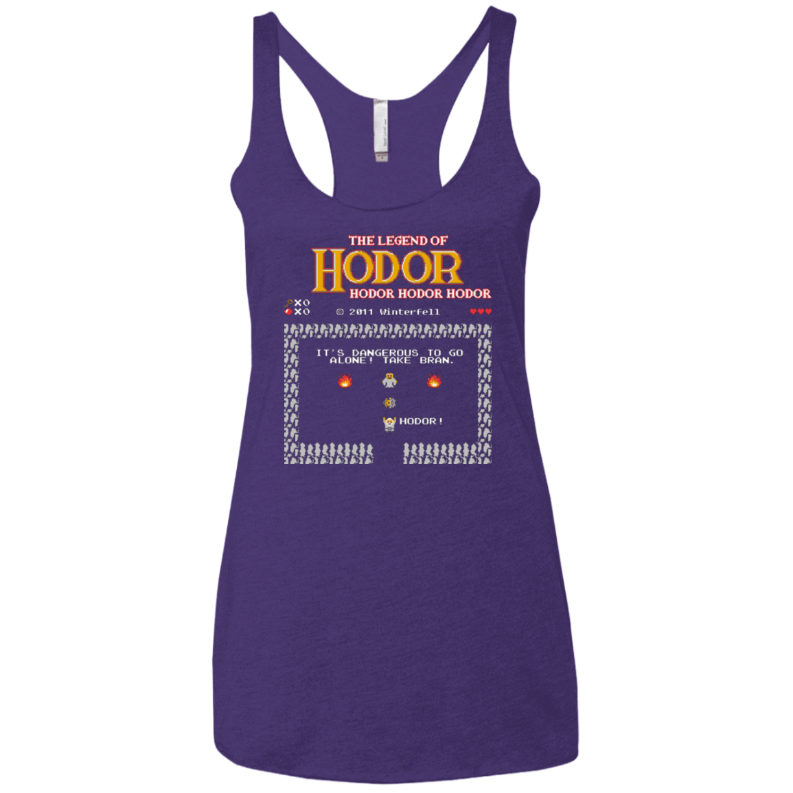T-Shirts Purple / X-Small The Legend of Hodor Women's Triblend Racerback Tank