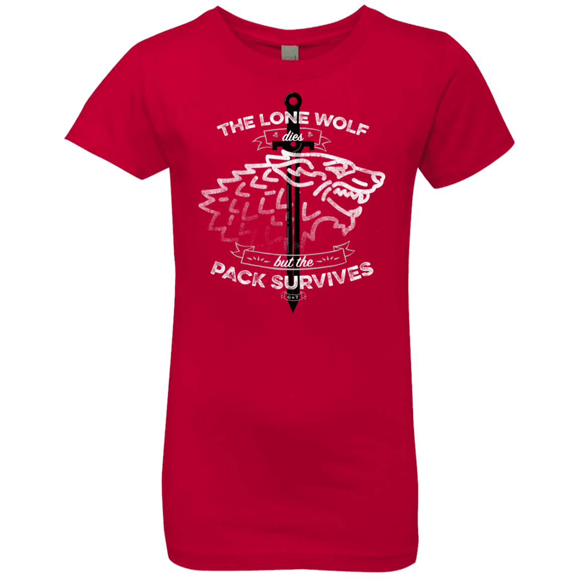 T-Shirts Red / YXS The Lone Wolf Girls Premium T-Shirt