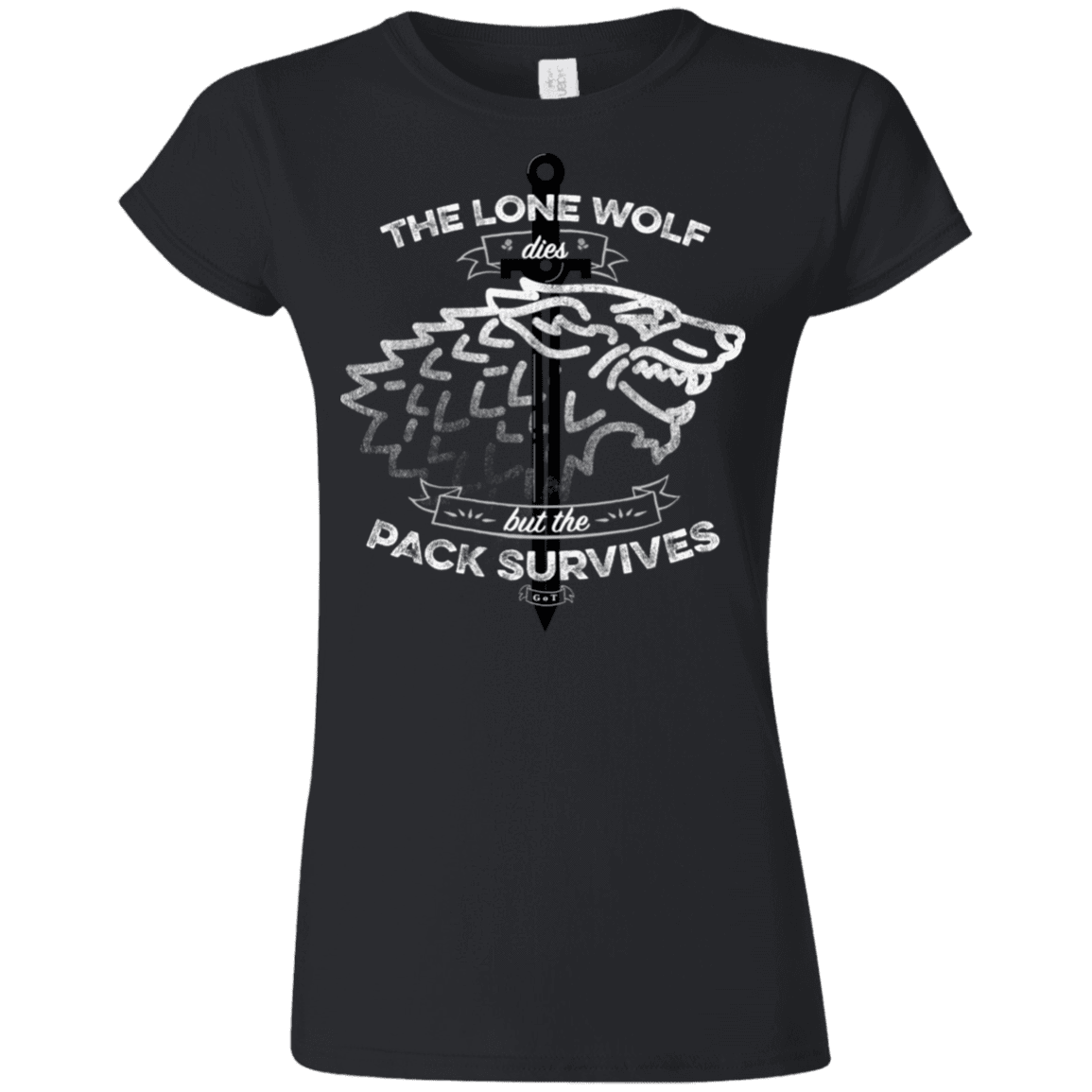 T-Shirts Black / S The Lone Wolf Junior Slimmer-Fit T-Shirt