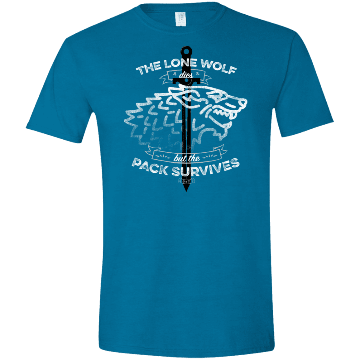 T-Shirts Antique Sapphire / S The Lone Wolf Men's Semi-Fitted Softstyle