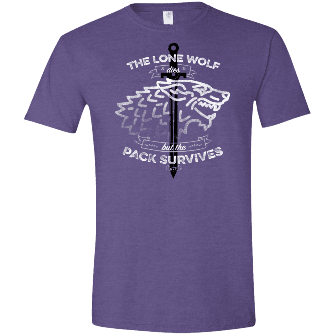 T-Shirts Heather Purple / S The Lone Wolf Men's Semi-Fitted Softstyle